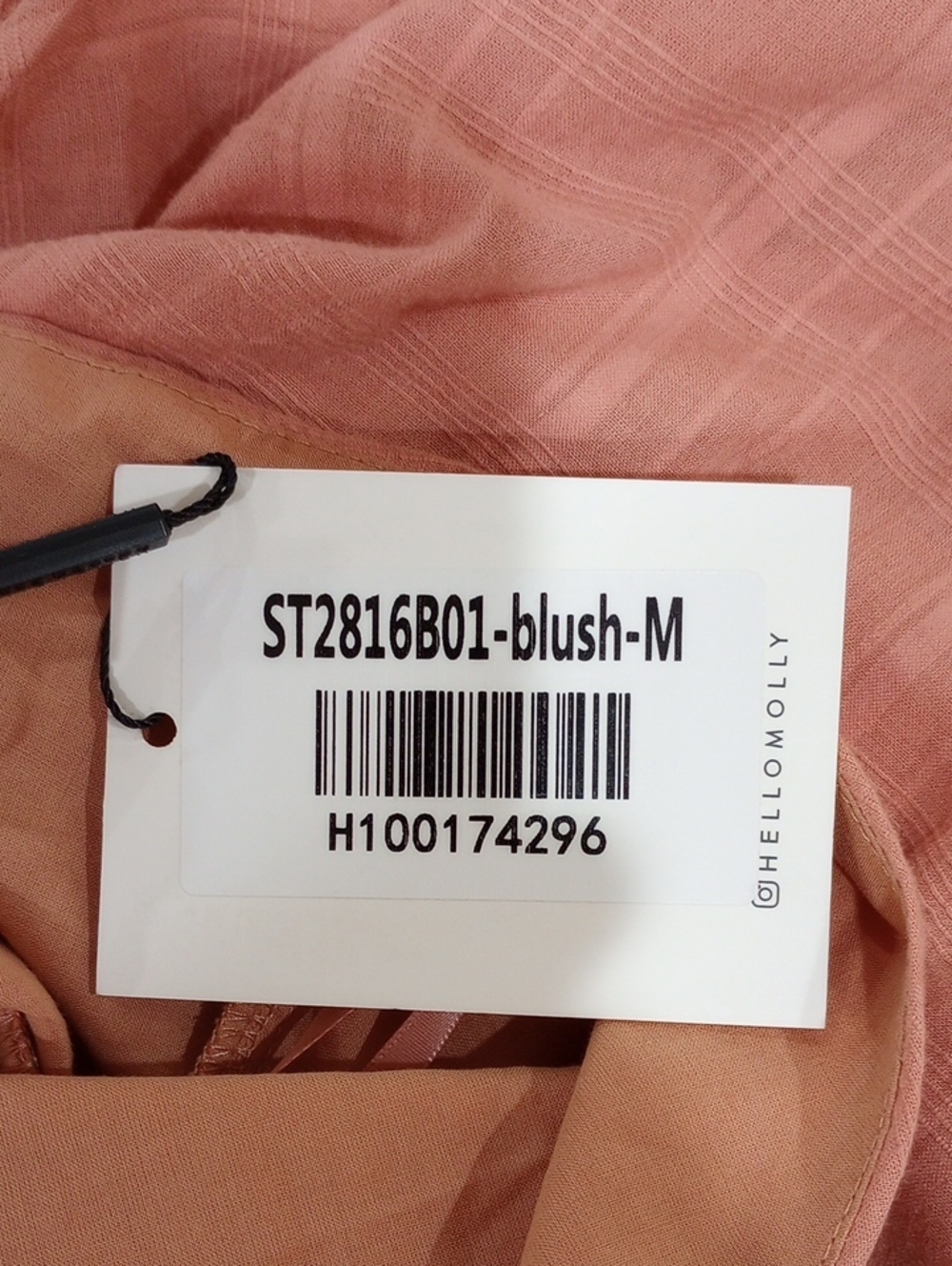 Hello Molly Golden Vibes Blush Faux Wrap Midi Dress, Size M - NWT! - Picture 8 of 16